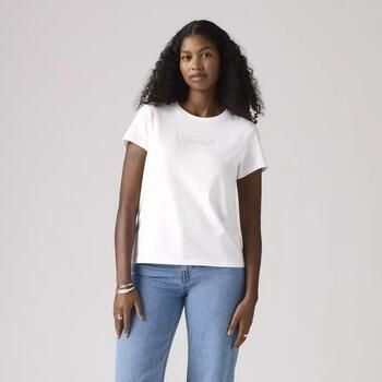 Levi's Shirt met ronde hals The Perfect Tee met logo in metallic-holoprint - Foto 7