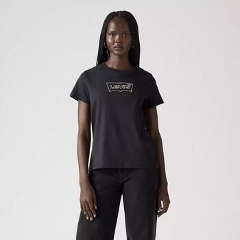 Levi's Shirt met ronde hals The Perfect Tee met logo in metallic-holoprint - Foto 6