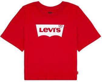 Levis Levi's Kids T-shirt LIGHT BRIGHT MEET & GREET met logo rood wit Meisjes Katoen Ronde hals 164