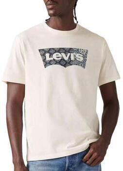 Levi's T-shirt Levis T-Shirt Graphic Logo Bandana Beige - Foto 4