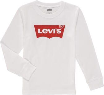 Levis Levi's Kids longsleeve Batwing met logo wit Jongens Katoen Ronde hals Logo 164 - Foto 4