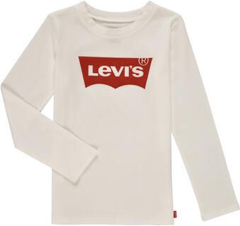 Levis Levi's Kids longsleeve Batwing met logo wit Meisjes Katoen Ronde hals Logo 164 176 - Foto 5