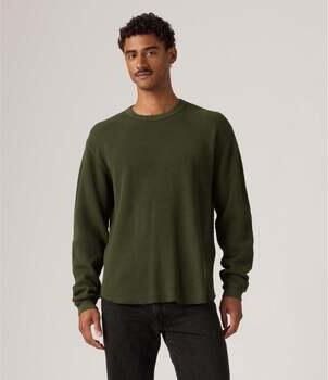 Levi's T-Shirt Lange Mouw Levis RT LS Relaxed Thermal Tee Verde Oliva