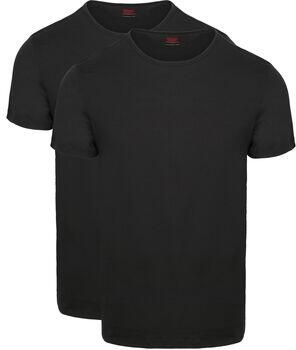 Levi's T-shirt Levis T-shirt Solid Crew Zwart 2Pack