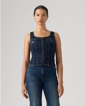 Levi's Top Levis 0089P-0004 VINTAGE ZIP VEST-GATE KEEPING