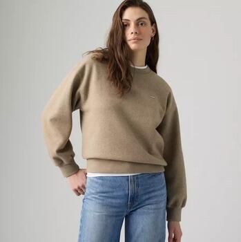 Levi's katoenen sweater met logo taupe - Foto 3