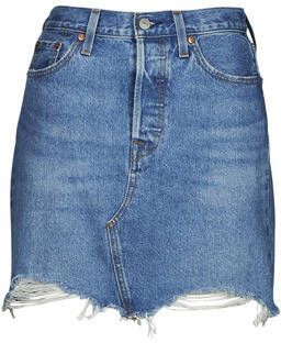 Levi's Jeansrok High Rise Iconic Skirt Jeansrok met franje en hoge taille