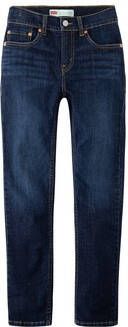 Levis Levi's high waist slim fit jeans 512 hydra Blauw Jongens Stretchdenim Effen 140