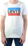 Levis Levi's Kids T-shirt met logo wit blauw rood Jongens Katoen Ronde hals Logo 116 - Thumbnail 7