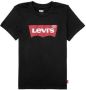 Levis Levi's Kids T-shirt Batwing met logo zwart Jongens Katoen Ronde hals Logo 128 - Thumbnail 2