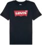 Levis Levi's Kids T-shirt Batwing met logo zwart Katoen Ronde hals Logo 140 - Thumbnail 2