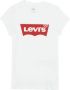 Levis Levi's Kids T-shirt Batwing met logo wit Meisjes Katoen Ronde hals Logo 158-164 - Thumbnail 2