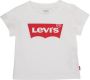 Levis Levi's Kids T-shirt batwing met logo wit rood Jongens Katoen Ronde hals 92 (24M) - Thumbnail 2