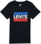 Levis Levi's Kids T-shirt met logo zwart rood blauw Jongens Katoen Ronde hals 110 - Thumbnail 2