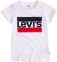 Levis Levi's Kids T-shirt met logo wit rood donkerblauw Meisjes Katoen Ronde hals 158-164 - Thumbnail 2