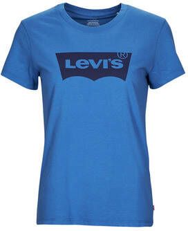Levi's Blauw katoenen T-shirt met klassieke print Blue Dames