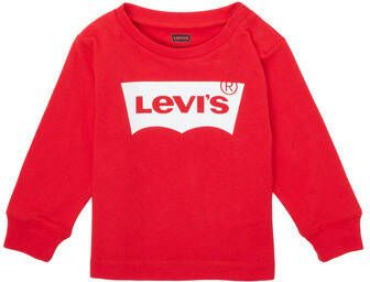 Levis Levi's Kids longsleeve Batwing met logo rood Katoen Ronde hals 68