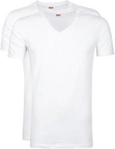 Levi's T-shirt Levis T-Shirt V-Hals Wit 2-Pack