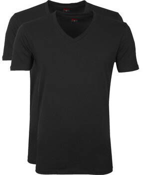 Levi's T-shirt Levis T-Shirt V-Hals Zwart 2-Pack