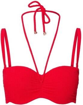 LingaDore voorgevormde bandeau bikinitop met textuur rood - Foto 4