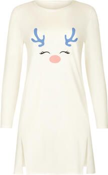 Lisca Pyjama's nachthemden Holiday Nachthemd met lange mouwen Cheek