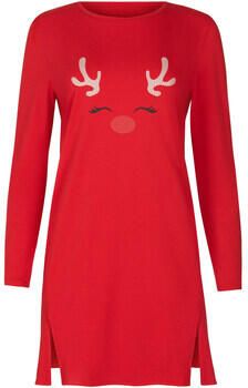 Lisca Pyjama's nachthemden Holiday Nachthemd met lange mouwen Cheek