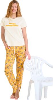 Lisca Pyjama's nachthemden SUMMER Pyjama loungewear broek t-shirt Cheek