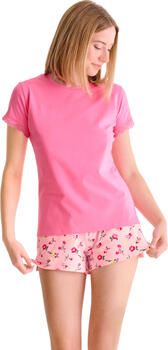 Lisca Setjes Pyjamashort t-shirt BLOOMY Cheek
