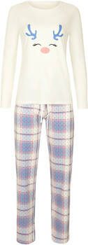 Lisca Pyjama's nachthemden Holiday Pyjama broek top lange mouwen Cheek