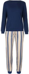 Lisca Pyjama's nachthemden Pyjama loungewear strakke broek top lange mouwen Maxine
