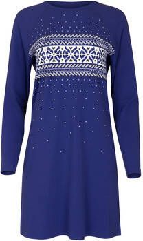 Lisca Pyjama's nachthemden Nachthemd met lange mouwen Starlight Cheek