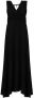 Liu Jo Maxi Jurk met V-hals en Ruches Zwart Dames - Thumbnail 1