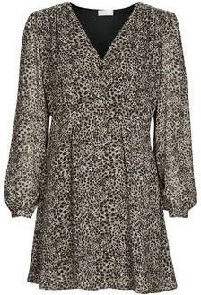 Liu Jo Elegante V-Hals Midi Jurk Brown Dames