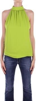 Liu Jo Groene Mouwloze Gebreide Top met Rits Green Dames