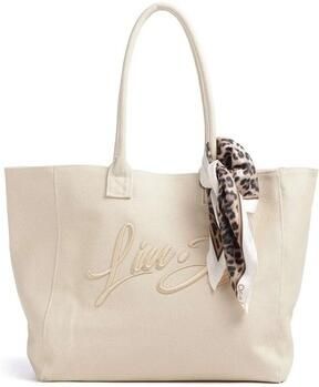 Liu Jo White Shopper met labelstitching model 'PLENTIA'