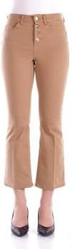 Liu Jo Hoge taille katoenen broek bottom up Beige Dames - Foto 11