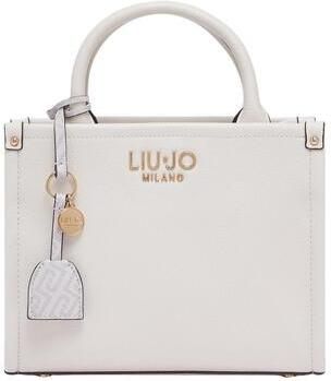 Liu Jo White Tote bag met logo-applicatie model 'Ridhi' - Foto 3