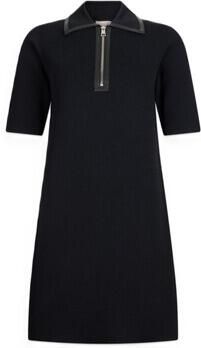 Liu Jo White Knielange jurk van viscosemix met platte kraag