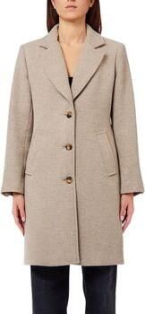Liu Jo White Lange jas van materiaalmix met wol model 'CAPPOTTO' - Foto 4