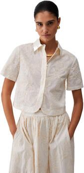 Liu Jo White regular fit blouse met stitchings en pailletten - Foto 7