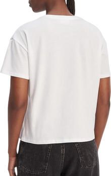 Liu Jo White Regular Fit T-shirt van zuiver katoen met strassteendecoratie - Foto 3