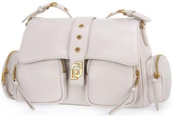 Liu Jo Beige Schoudertas van Imitatieleer met Goudkleurig Logo Beige Dames