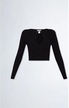 Liu Jo Dames Jewel Neck Cropped Sweater Black Dames - Foto 3