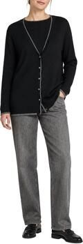 Liu Jo White relaxed fit cardigan van viscosemix model 'Aperta' - Foto 4