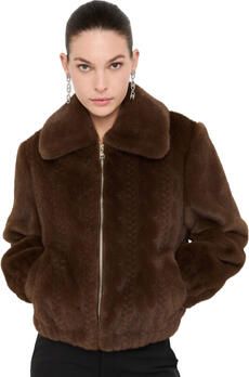 Liu Jo White Regular fit jack van imitatiebont