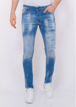 Local Fanatic Skinny Jeans Blue Ripped SkaterJeans