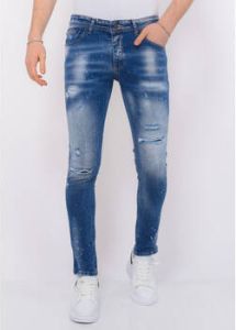 Local Fanatic Skinny Jeans Blue Ripped Stretch Jeans