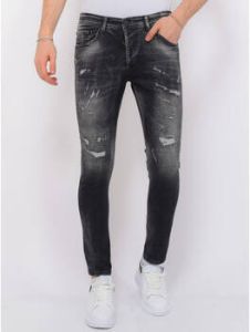 Local Fanatic Skinny Jeans Destroyed Jeans H Paint Splatter