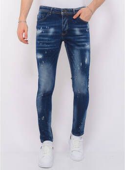 Local Fanatic Skinny Jeans Men's Paint Splatter Stoashed Jeans