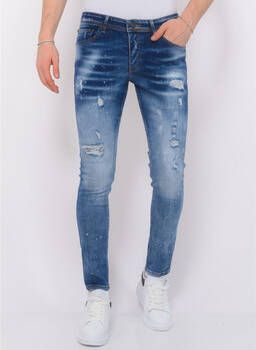 Local Fanatic Skinny Jeans Paint Splatter Stoashed Jeans Mens